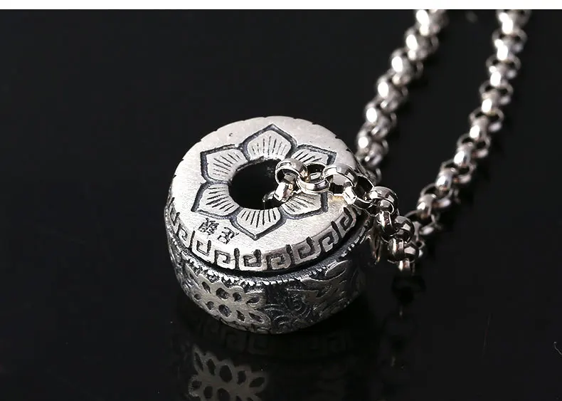 SILVER-OM-BEAD013J