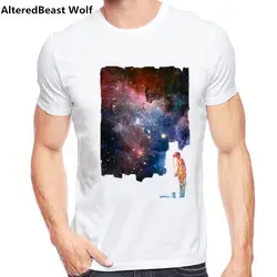 Alteredbeast волк 2017 Для мужчин футболки модные новые летние брендовые пространство неба печатные Для мужчин футболка Повседневное SWAG Slim Fit