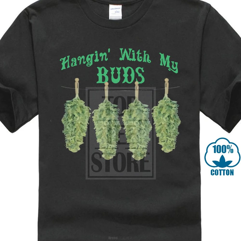 Casual Short Sleeve T Shirt Novelty Big And Tall T Shirt Hangin Buds