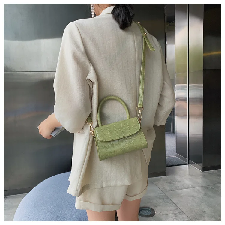 Мини-сумки для женщин каменный узор квадратная сумка через плечо модные сумки кошельки с ручкой женская сумка через плечо из искусственной кожи