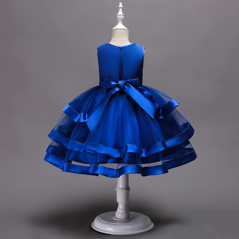 Нарядное платье-пачка с цветочным рисунком, детская одежда элегантное ручное Бисероплетение, платья для девочек, вечерние платья принцессы для детей от 2 до 10 лет