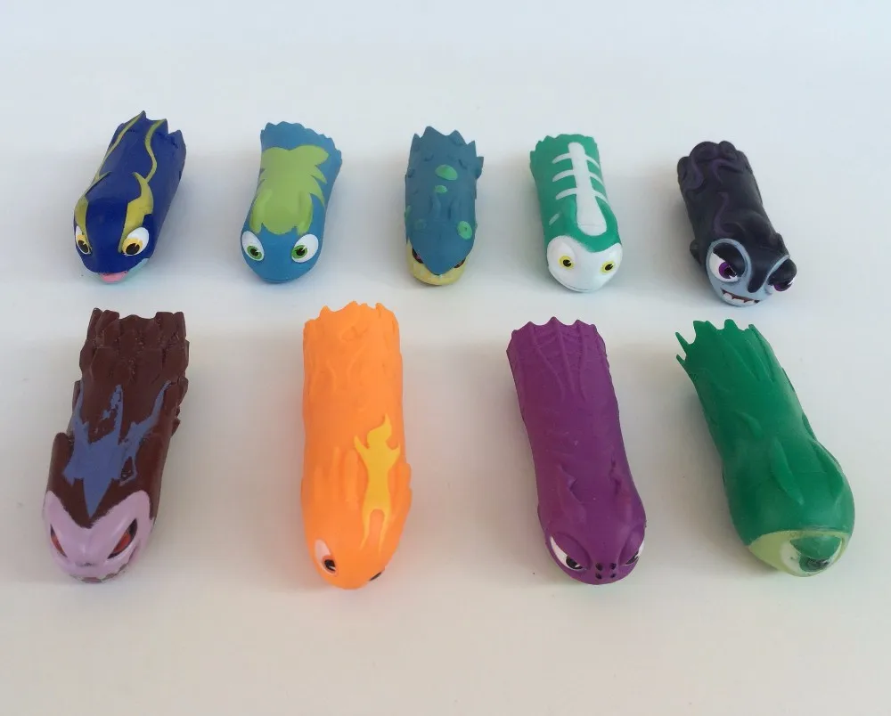 5PCS lot Slugterra Hand Puppets Dolls Slugterra Pistola Gun Bullet Slugs Action Figure Child Toys Qumi
