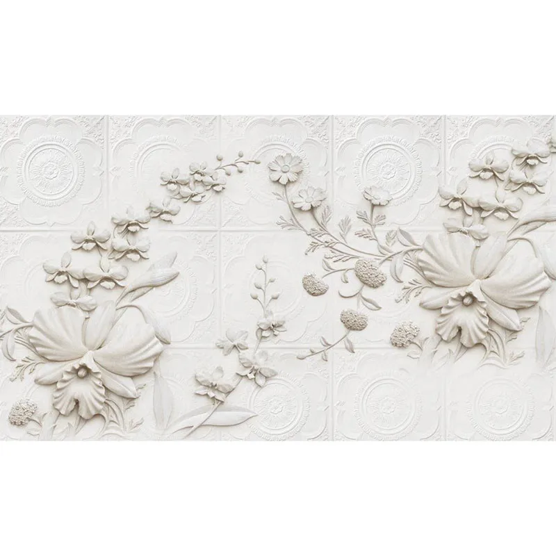 

3D Mural Wallpaper Custom 3d Mural Wallpaper Embossed Flower Pattern Home Decor Living Room Wall Covering 3D Wallpaper