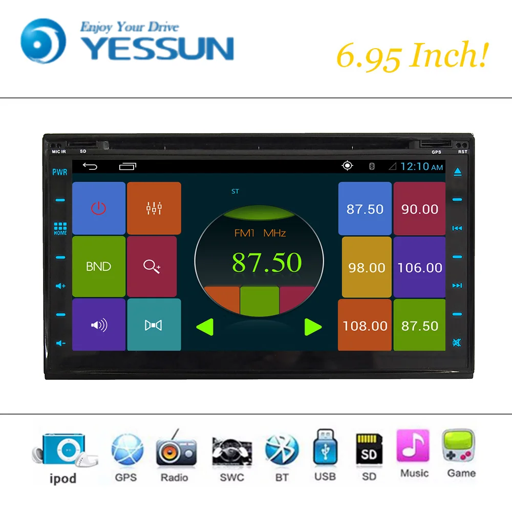 Perfect Car DVD Player Wince System For 2din Universal 6.95 Inch Autoradio Car Radio Stereo GPS Navigation Multimedia Audio Video 1