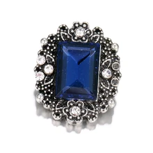 6 шт./партия, подарок на день матери, Новое поступление, 18 мм, металлическая беля лента с пластиковыми квадратными кнопками, синие наручные часы, окрашенные кристаллами, браслет для женщин, ювелирные изделия