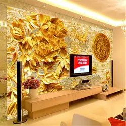 Beibehang 3D обои рельеф фоне стены цветок Fugui 3D Гостиная Спальня ТВ фон росписи обои пейзажи для стен