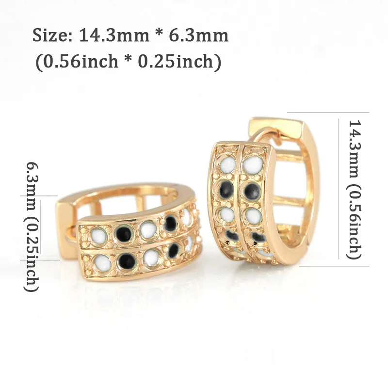6Pairs Gold Plating Huggie Hoop Earrings Women Boucles D'oreilles Femme Oorbellen Oorringen Orecchini Aros Brinco Argola E1430B