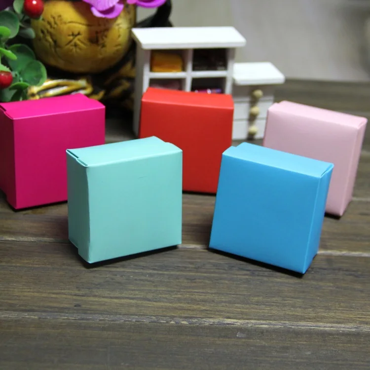 Buy 200Pcs/lot Square White Card Paper Candy Box for