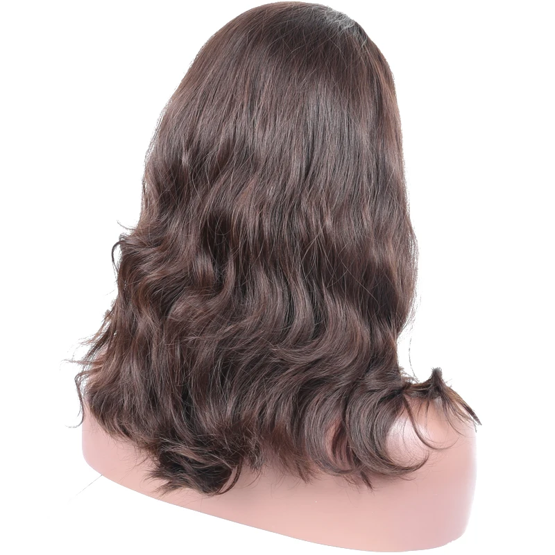 Kosher peluca judía deportes Bandfall ligero frente de encaje de cabello humano 4x4 de Base de seda personalizado hecho onda Natural 100% pelo europeo