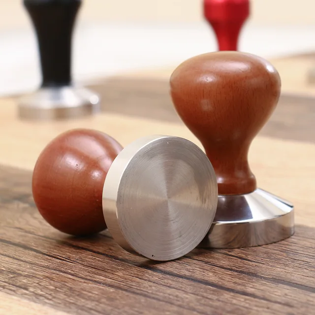 Special Price 304 Stainless Steel Coffee Press Tamper Powder Hammer Handle Bean Flat Practical Machine Barista espresso accessories tool