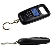 Карманный Портативный 50 кг ЖК-цифровой подвесной багаж вес ing рыболовный крючок весы электронные весы с крючком Рыба вес мини Висячие весы