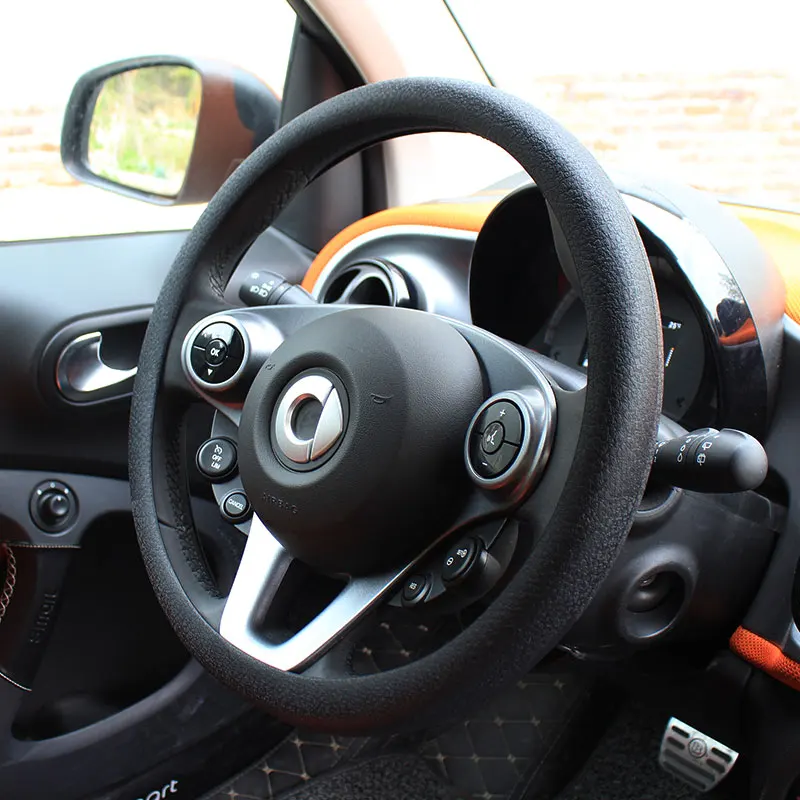 Ultra-thin silicone steering wheel cover for Mercedes-Benz Smart Forfour Fortwo 453 451 450 wear-resistant anti-skid auto parts