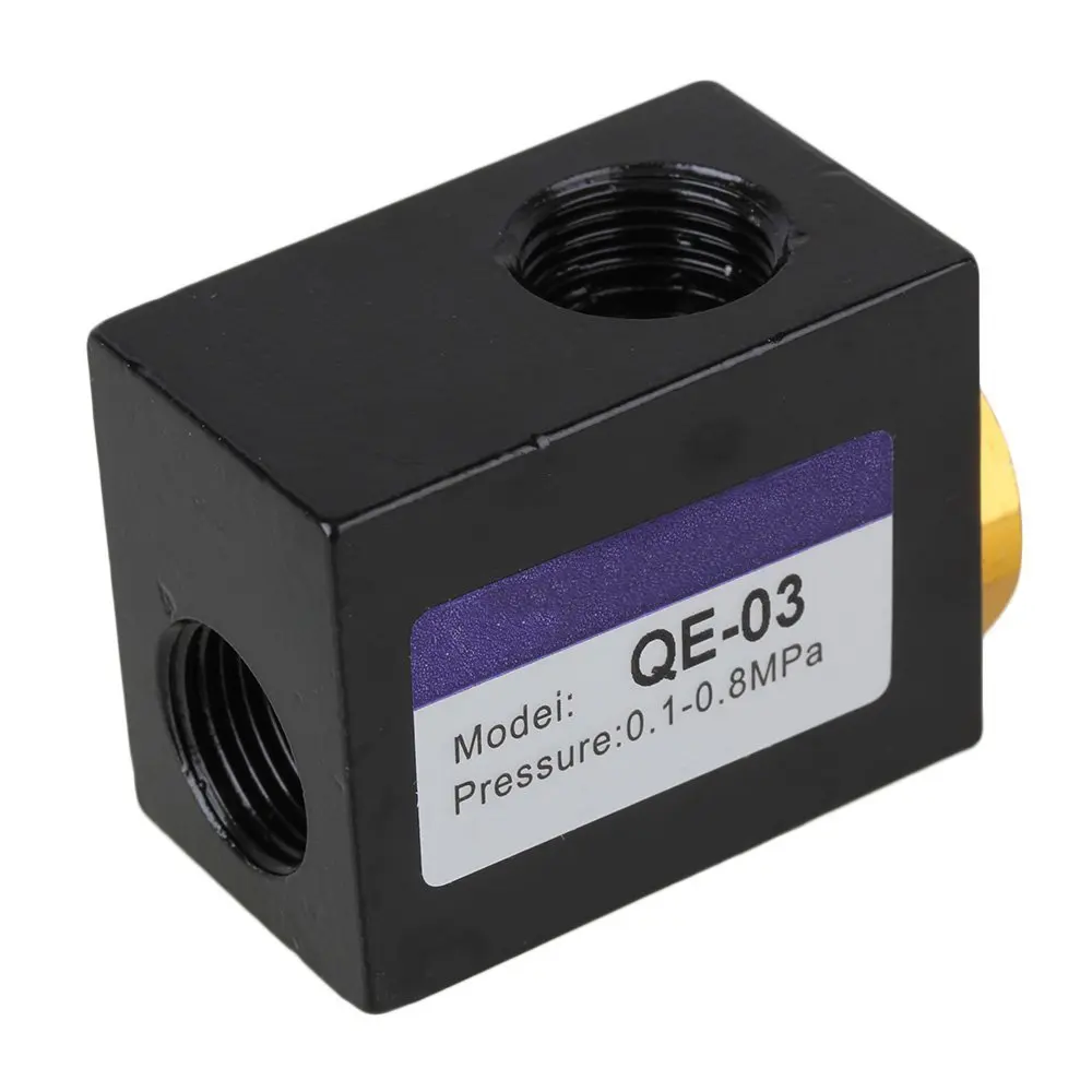 

Black Pneumatic Quick Air Exhaust Valve 3/8 Inch Inlet Ports Aluminum Alloy QE-03