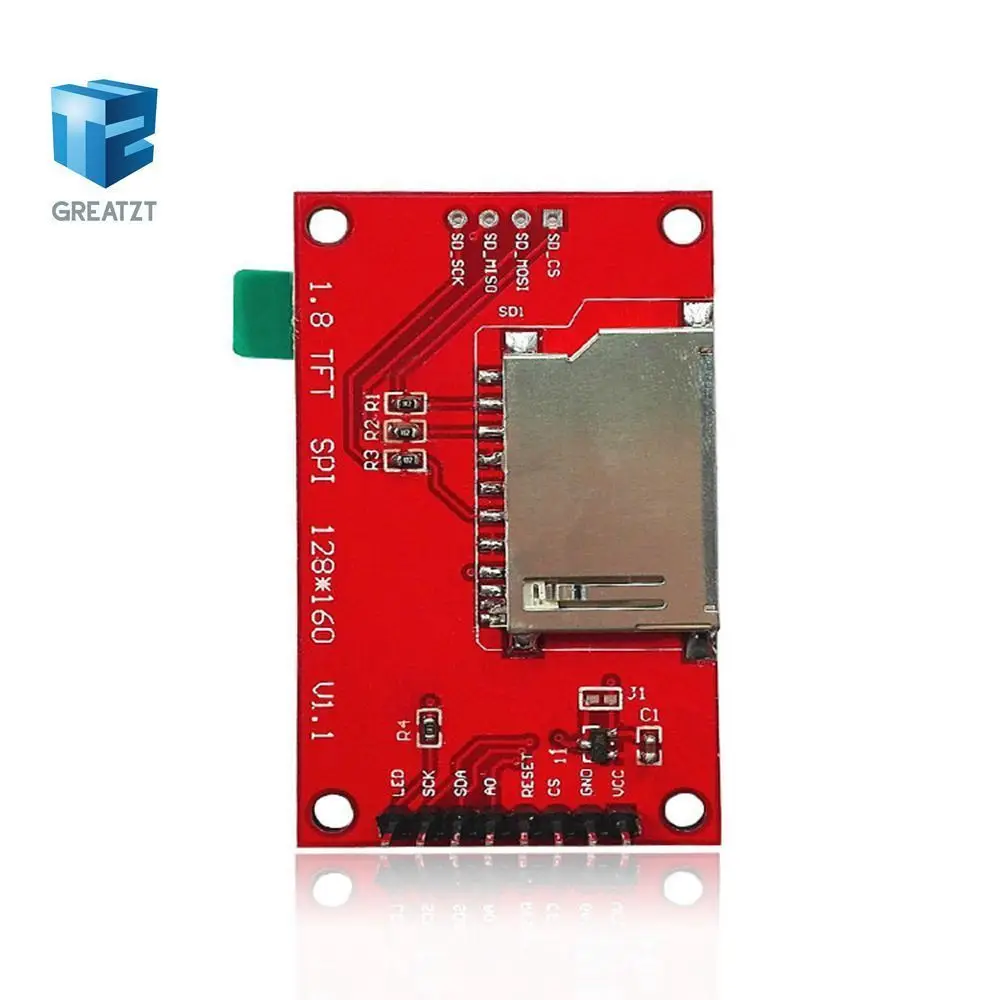 TZT 1,8 дюймов TFT lcd модуль ЖК-экран модуль SPI серийный 51 драйверы 4 IO драйвер TFT Разрешение 128*160 для Arduino