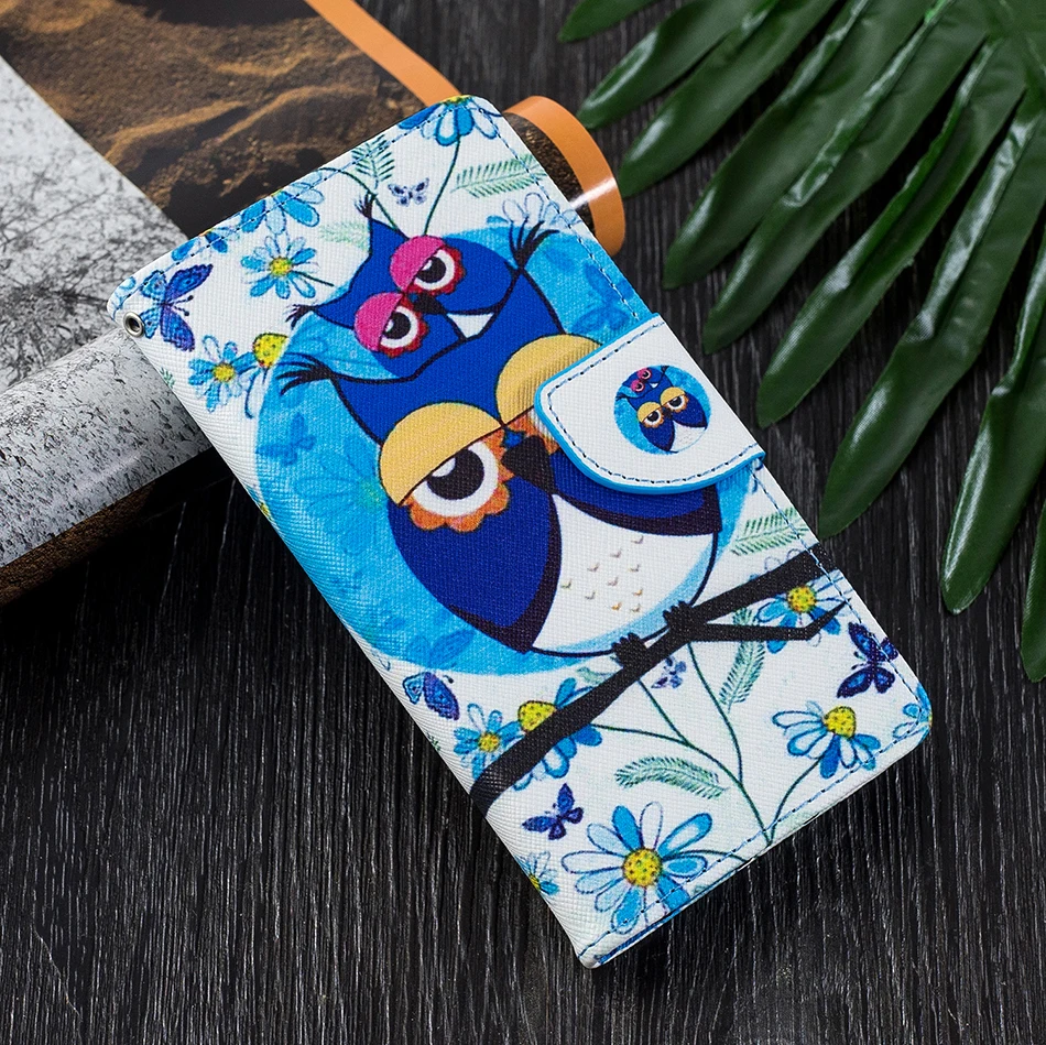 

Lovely Cartoon Pattern Flip Luxury PU Leather Case For Huawei P20 Lite Case P10 Lite P9 LITE2017 P8 Lite2017 Nova 3e Case B328