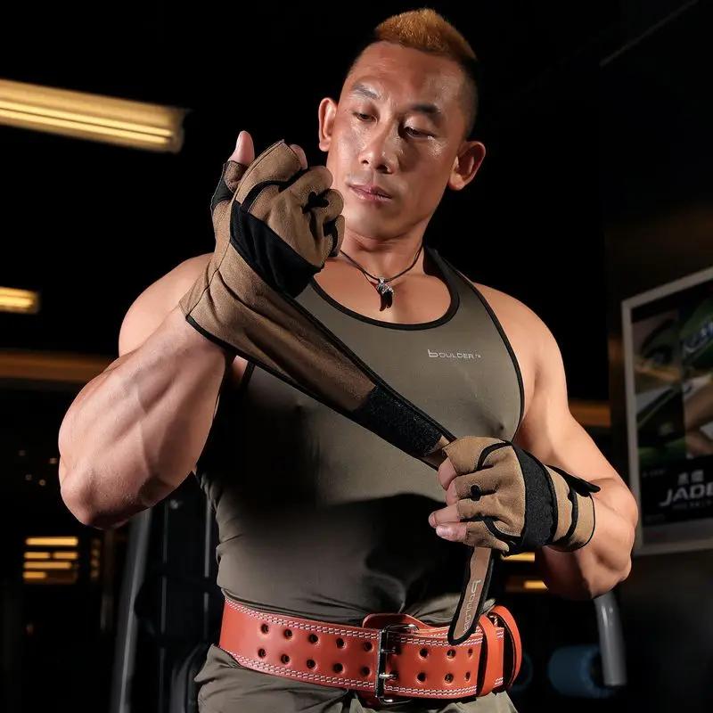 High Quality Weight Lifting Gym Fitness font b Gloves b font Wrist Wrap Support Workout Grip