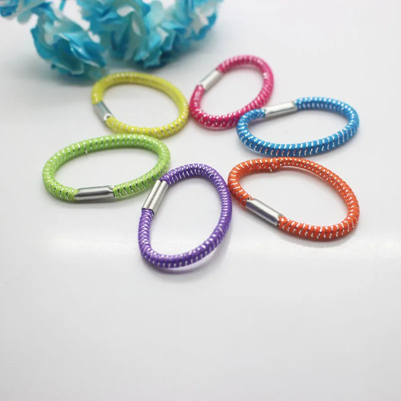 18Pcs babys hair accessories Girls glitter Elastic Hair Bands Bright candy color ponytail holders children's hair rings headwear