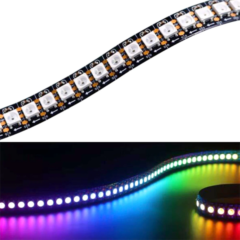 Светодиодная RGB лента WS2812B WS2812 водонепроницаемая IP30/65/67 DC5V 1/4/5 м|Светодиодные