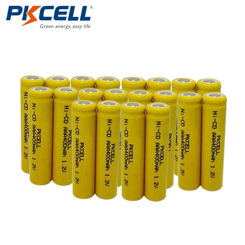 Аккумуляторная батарея PKCELL 20 x AAA размера 400 мАч 1 2 В Ni CD|rechargeable battery|pkcell rechargeable