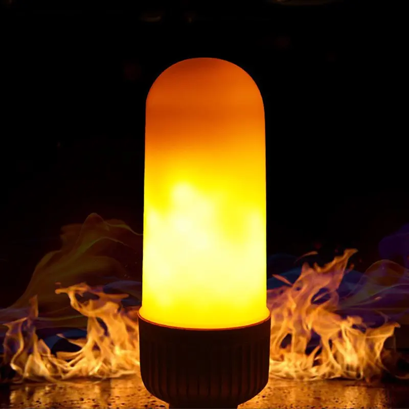 Новый светодиодный моделирование эффект пламени Светодиодный лампочки E27 E26 кукурузы лампы эмуляции огонь мерцания украшения лампы
