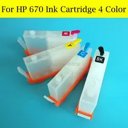 4 цвета/комплект HP 670 картридж для HP Deskjet 3525 5525 4615 4625 6525 принтер с для HP 670 XL Постоянный чип