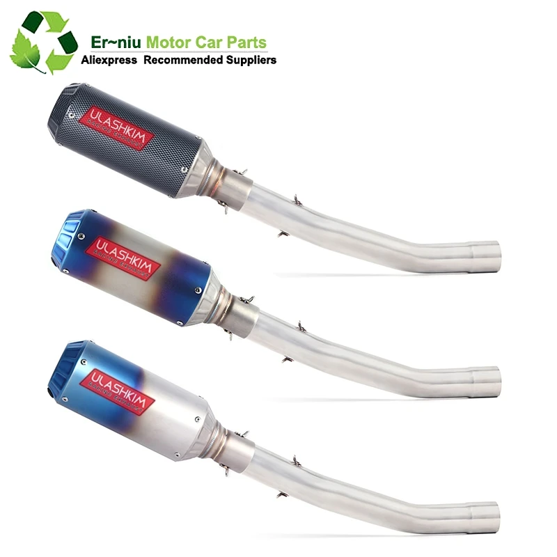 

Motorcycle Exhaust Escape Muffler Middle Contact Pipe Full System Slip-On For KAWASAKI ZX 10R ZX10R ZX-10R 2008 2009 2010
