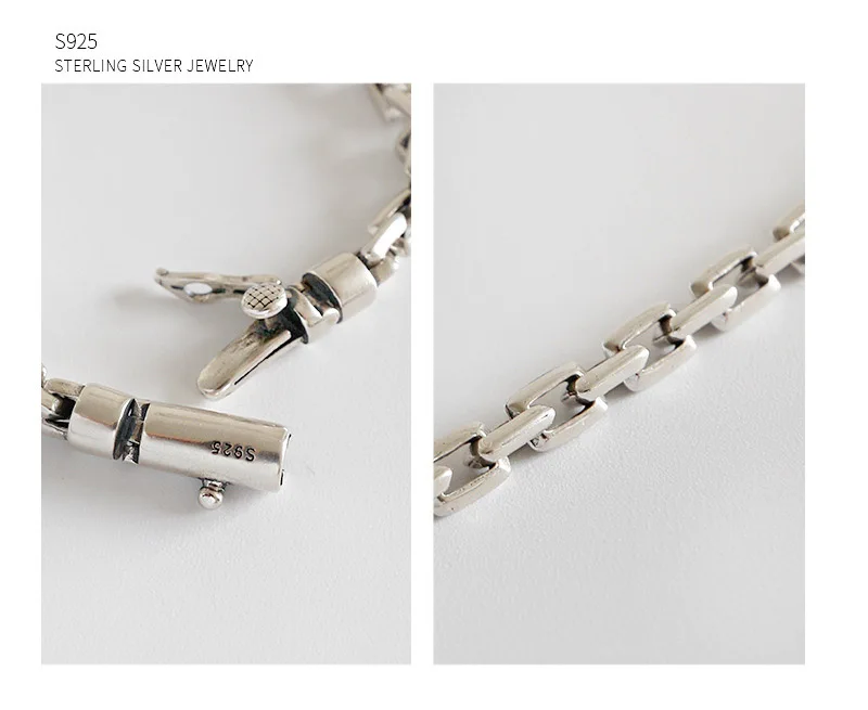 BITWBI подарки на год настоящая 925 пробы Серебряная цепочка женский браслет ручной работы ювелирные изделия