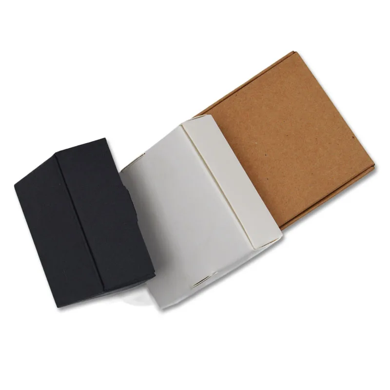 

19 sizes 50pcs White kraft Paper wedding Party DIY gift Box Craftwork Gift Jewelry packing craft Cardboard folding paper Box