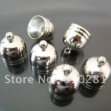 12x14 мм с петлей родий цвет покрытия колпачок на шнур обжимной шнур наконечник бусины