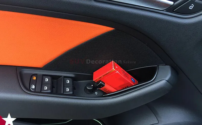 

Accessories For Audi A3 8V 2014 2015 2016 Plastic Interior Front Door Armrest Storage Box Pocket organizer 2pcs