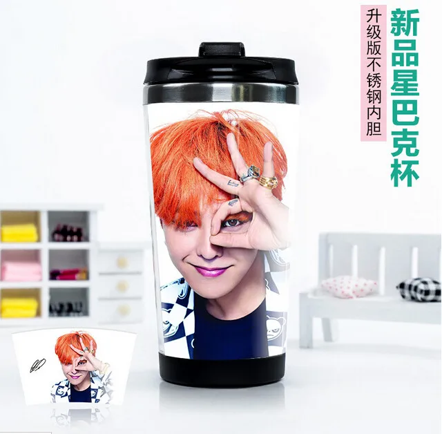 Kpop Bigbang G Dragon Stainless Water Bottle Gd Coffee Auto
