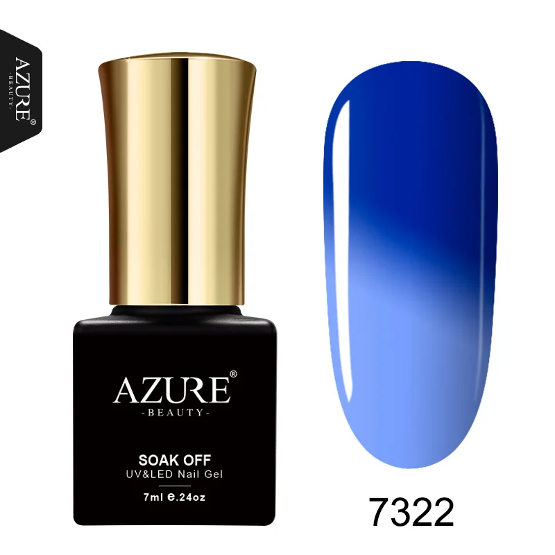 AZURE BEAUTY термо меняющий Цветной Гель-лак для ногтей для дизайна ногтей впитывающий Гель-лак Полуперманентная эмаль Vogue Гель-лак для ногтей - Цвет: 7322