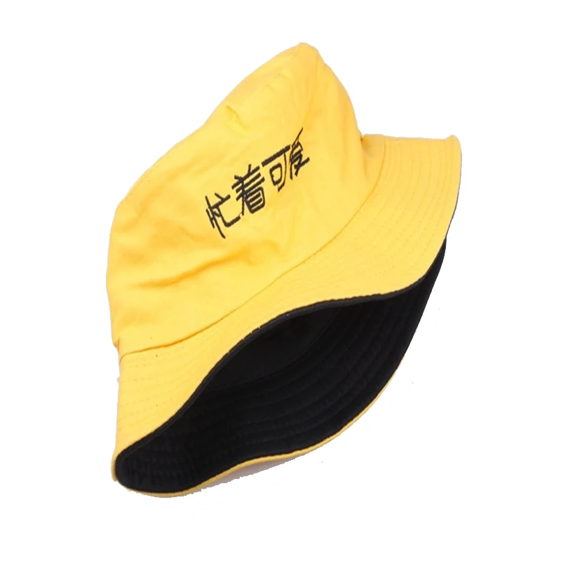 Уличный Приморский пляжный двухсторонний износ вышитый Рыбацкая шляпа Повседневный SunHat SunscreenVisor кепка мужская женская шляпа-ведерко кепки F01