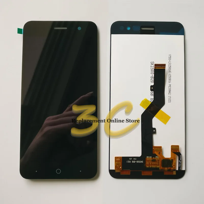 

High quality Black 5.0 inch For ZTE Blade A520 BA520 Touch Screen Digitizer + LCD Display Assembly Replacement + Free Tools