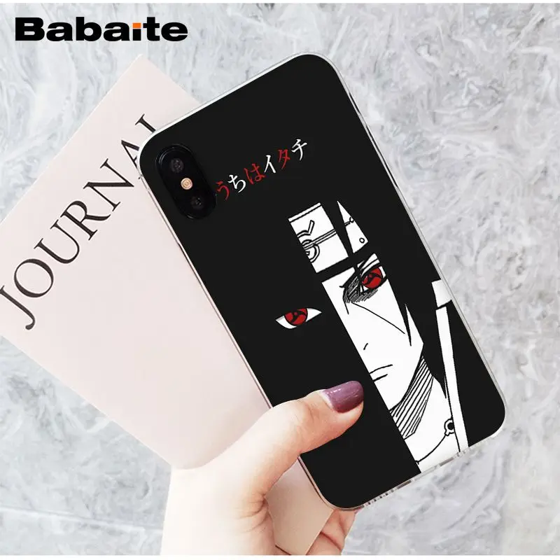 Babaite Naruto Itachi Uchiha японский приход Прозрачный чехол для телефона для iPhone X XS MAX 6 6S 7 7plus 8 8Plus 5 5S XR