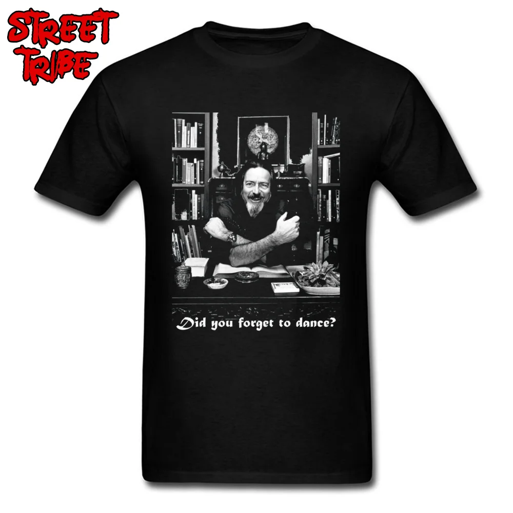 Alan Watts -800 Normal T-shirts for Students 100% Cotton NEW YEAR DAY Tops Tees Sweatshirts Short Sleeve On Sale Crew Neck Alan Watts -800 black