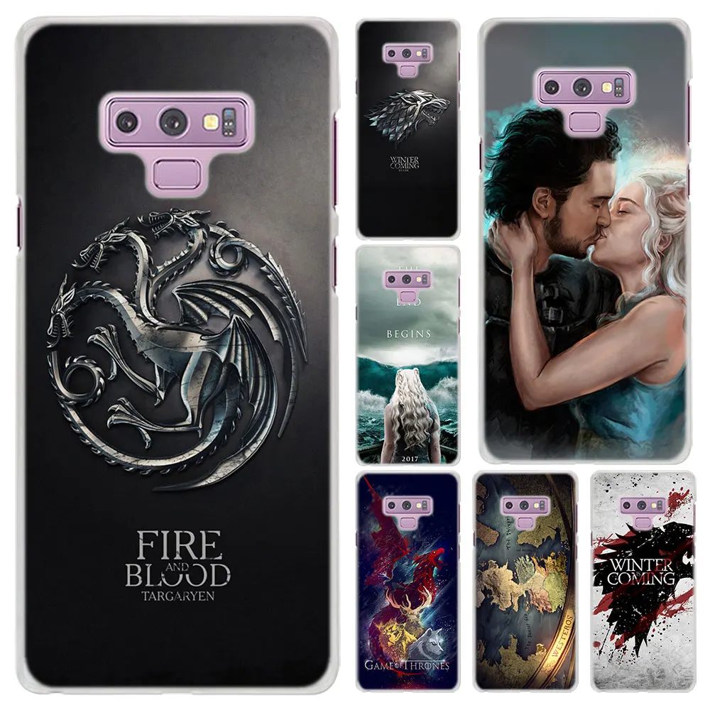 

Game Of Throne jon snow Pattern Transparent hard Cover Case for Samsung Galaxy Note 9 Note 8 Note 5 S8 S9 Plus S6 S7 Edge