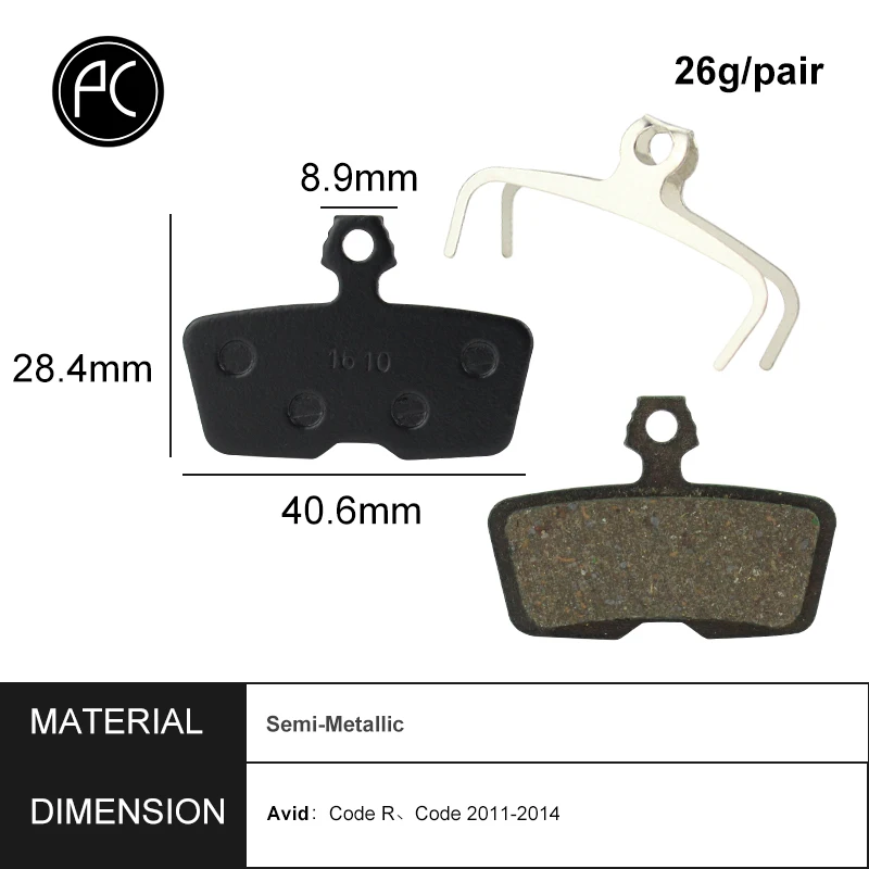 4 Pairs MTB Bicycle Resin Disc Brake Pads For Avid Sram Code R Code 2011-2014 Mountain Bike Hydraulic Disc Brake Parts