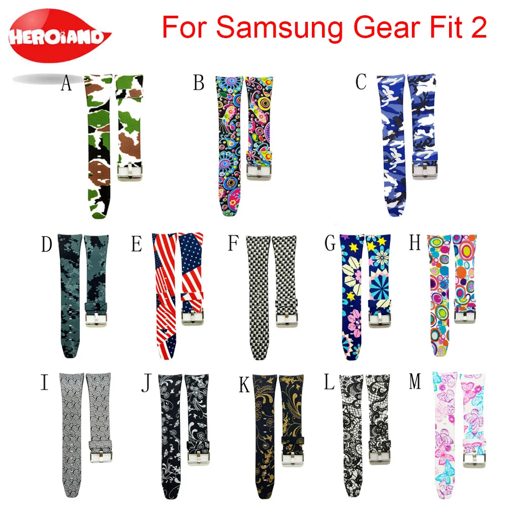 Ремешок силиконовый для SAMSUNG GEAR Fit 2 модный роскошный сменный Браслет часов|silicone
