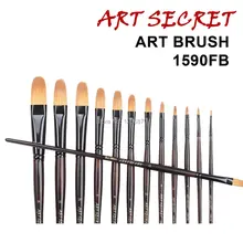 1590FB Корея Импорт высокое качество taklon волосы Длинная Деревянная ручка черный латунный наконечник свободный стиль товары для рукоделия кисти художника