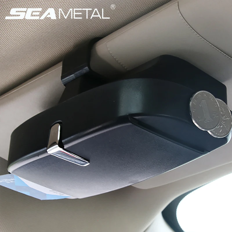 

Car Glasses Case Stowing Tidying Sunglasses Holder Organizer Box Universal Interior Sunshade Box Accessories Car Storage Pockets