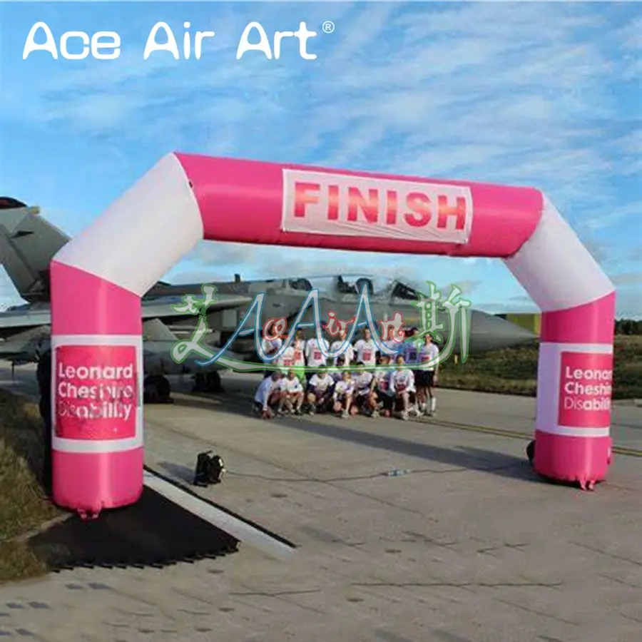  Hot sale inflatable sport archinflatable start/finish line for A World Without Breast Cancer