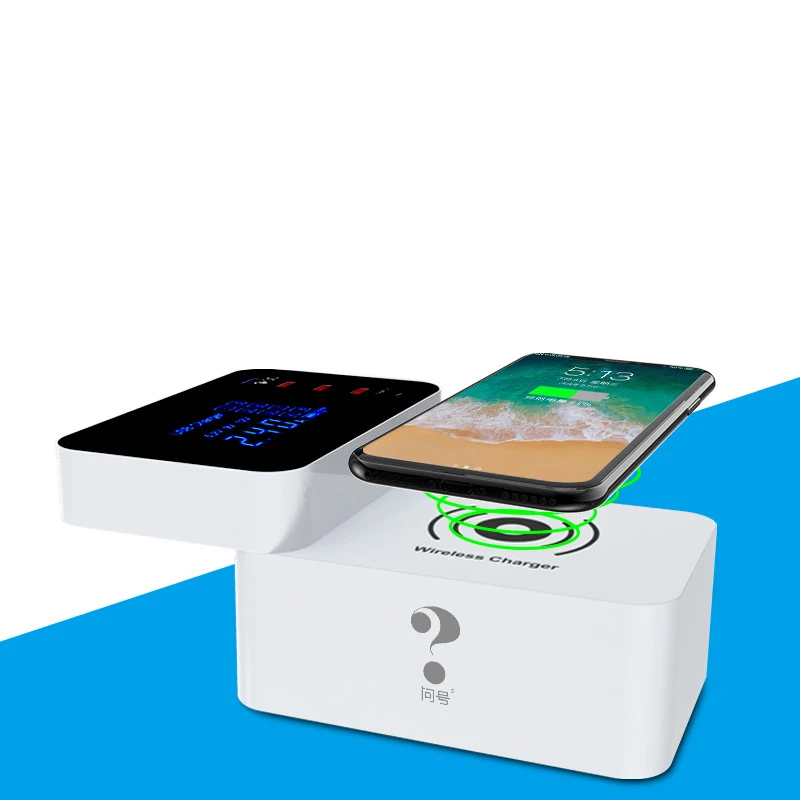 Thbelieve QC 3.0 Quick Wireless Charger 4 USB Multi Port Chargers Type C Mobile Phone Charging Station EU UK US Cellphone Charge