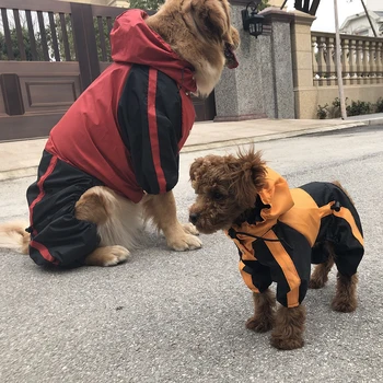 

Newly Pet Dog Clothes Rain Snow Coats Waterproof Raincoats 4 Legs Raincoat for Small Medium Large Dogs