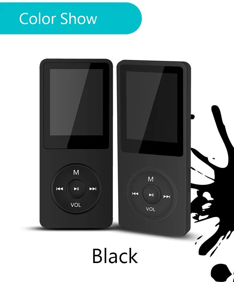 Newest MP4 Player 80 Hours Music Playing 1.8 Screen HIFI Sound MP4 8GB Portable Audio Video Player with E-book FM Radio Recorder Clock  (18)