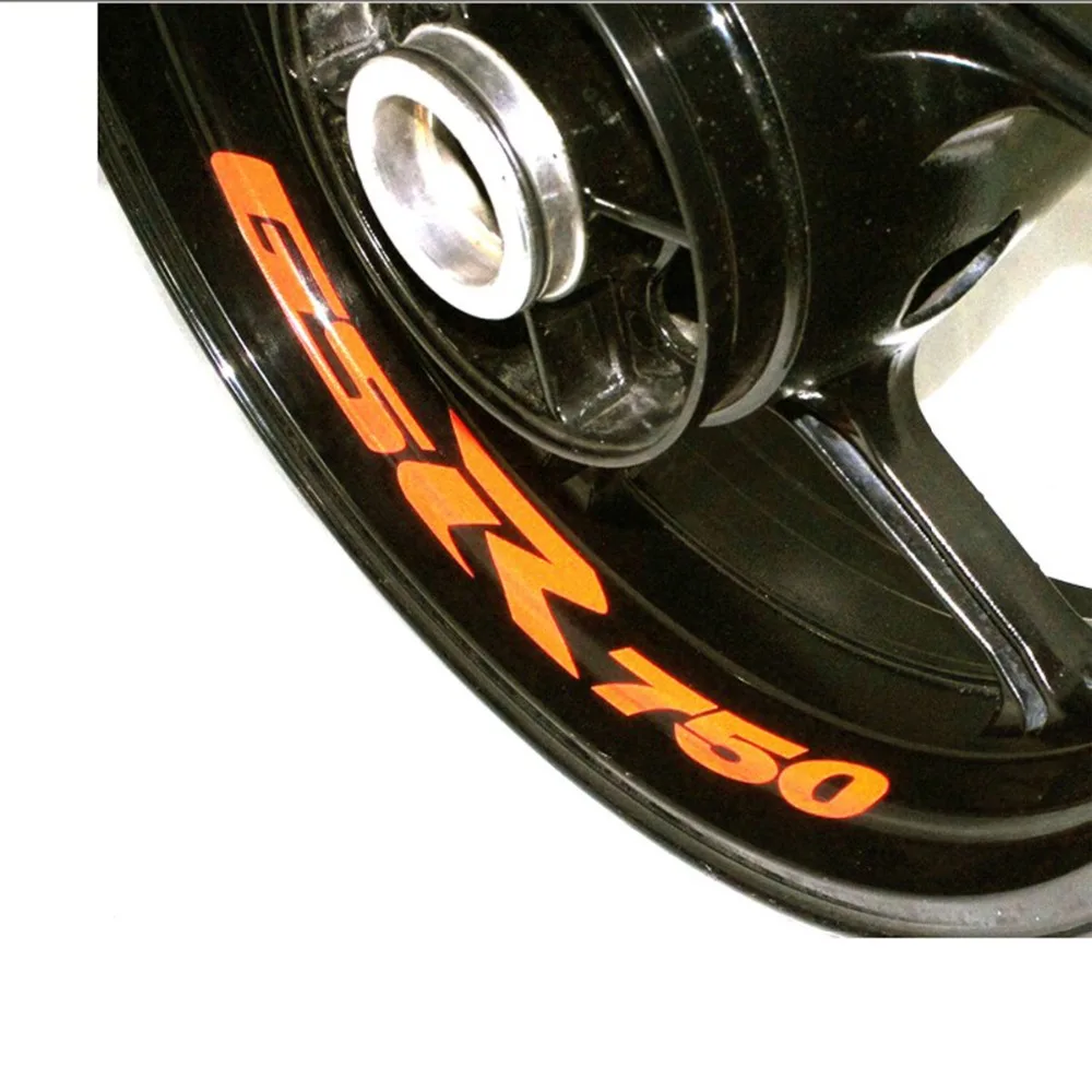 

A set of 8pcs high quality Motorcycle Wheel Sticker Decal Reflective Rim Bike Motorcycle Suitable for SUZUKI GSR 750