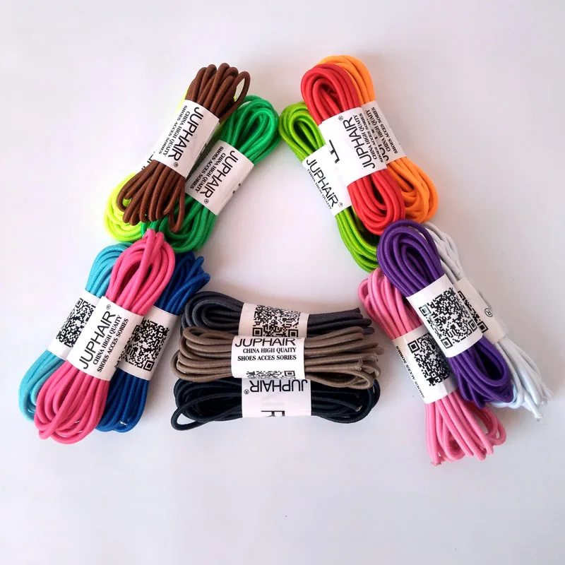 JUP 12 Pairs New Round Fashion Funny Gadgets Convenient Lock Colorful Elastic No Tie Silicone Shoelaces Lazy Shoes Laces Sneaker