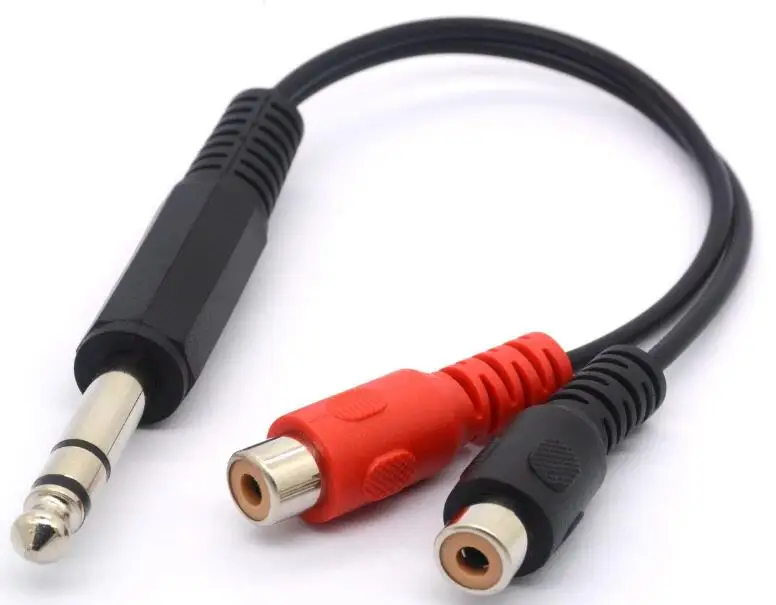 Кабель разветвитель LBSC 6 35 RCA мм 1/4 дюйма со штекером стерео TRS на 2 разъема