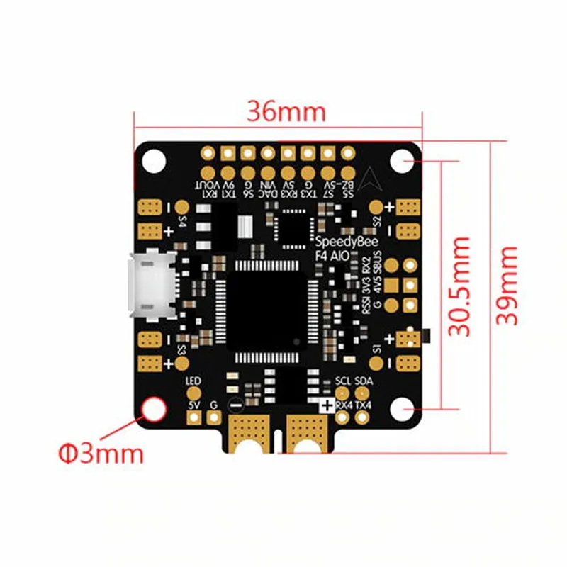 SpeedyBee F4 AIO управления полетом Встроенный OSD Bluetooth смартфон беспроводной настройки