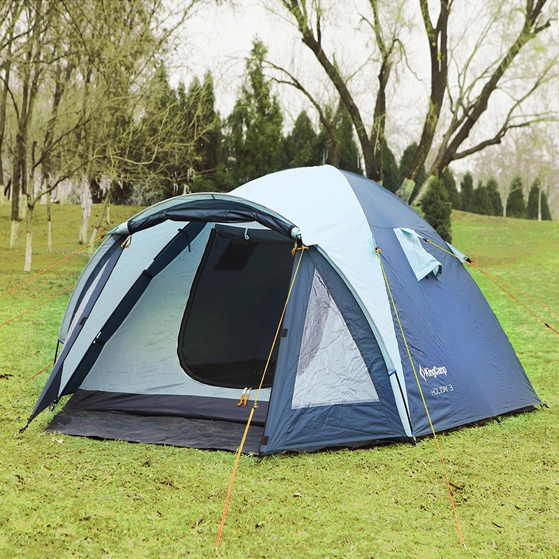 

KingCamp Holiday Series 2-3 Person 3-Season Portable Durable Waterproof Dome Tent with Screen room for Camping Backpacking